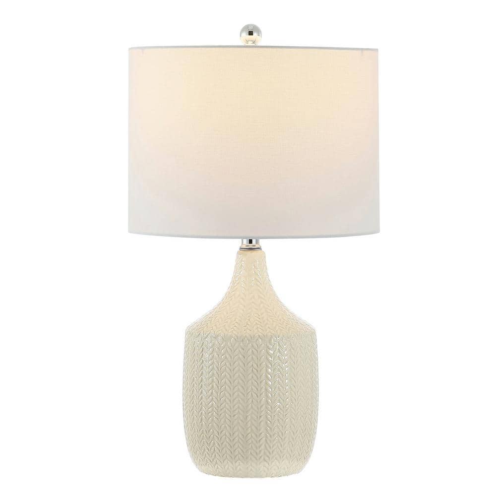 Arcadia Adjustable Cream Ceramic Artistic Table Lamp 15"