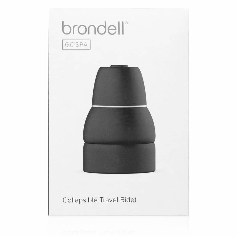 Compact Black and White Silicone Travel Bidet with Retractable Nozzle