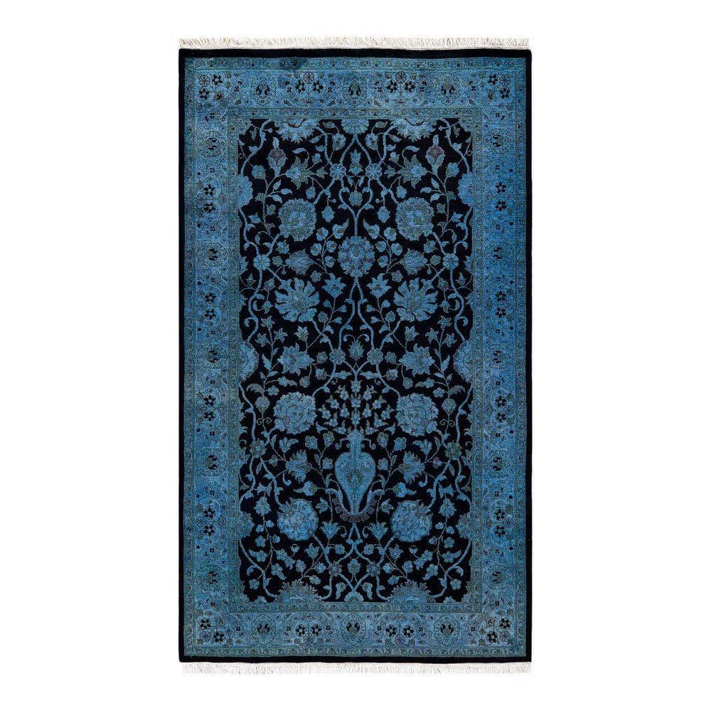 Overdyed Blue 3 ft. 1 in. x 5 ft. 4 in. Wool Indoor Area Rug price history on PriceWatchPro