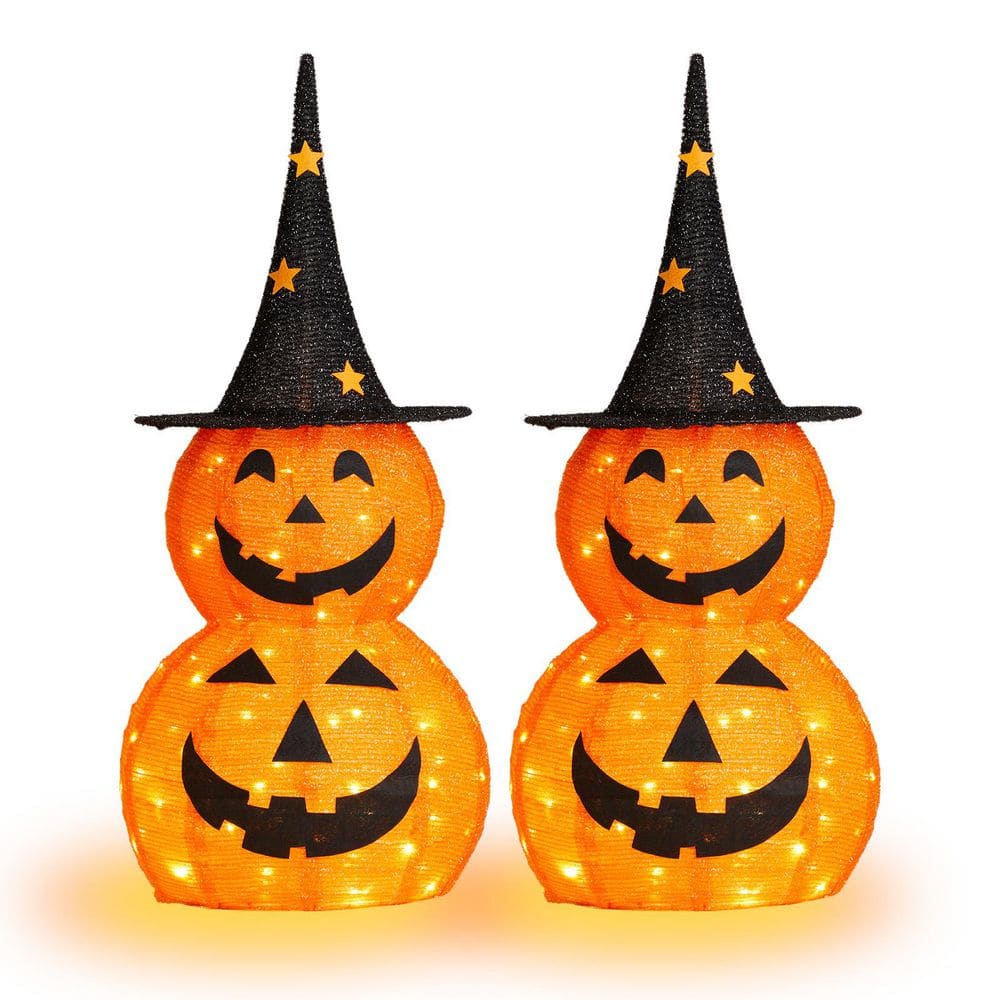 2-Piece 3FT LED Lighted Iron and Fabric Jack-O-Lantern price history on PriceWatchPro