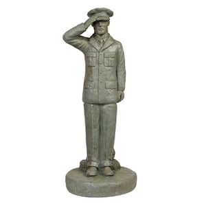 Class A Salute Soldier Concrete Garden Statue