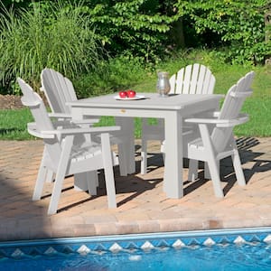 Hamilton White 5-Piece Recycled Plastic Square Outdoor Dining Set