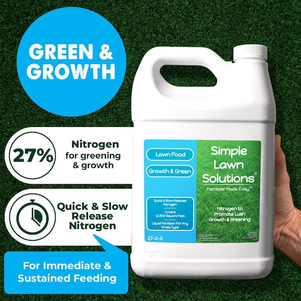 Lawn Food 128 oz. Liquid Lawn Fertilizer Growth and Green 27-0-0 12,800 sq. ft.