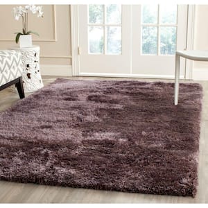 South Beach Shag Lavender 5 ft. x 8 ft. Solid Area Rug