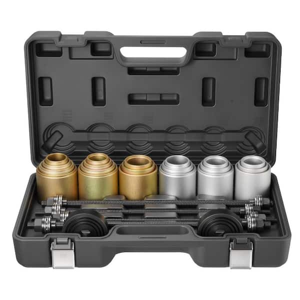 26 PCS Pull and Press Sleeve Kit, Steel Bush Bearing Removal and Installation Set, Bush Removal Insertion Sleeve Tools