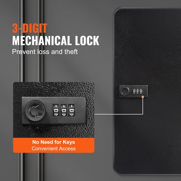 Durable on sale Key Cabinet 18 key clips, 2 locking Keys