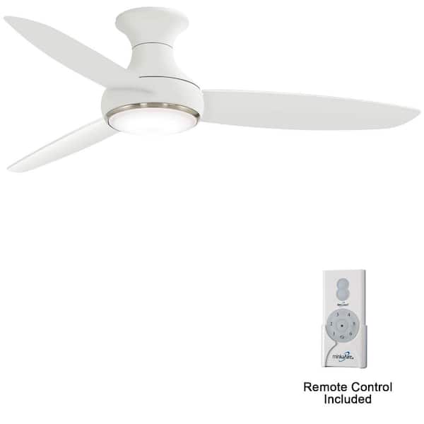 Concept III 54 in. LED Indoor/Outdoor White Smart Ceiling Fan with Light and Remote Control