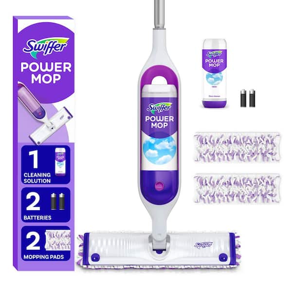 Swiffer Power Mop Starter Kit (1-Power Mop, 2-Pads, Cleaning