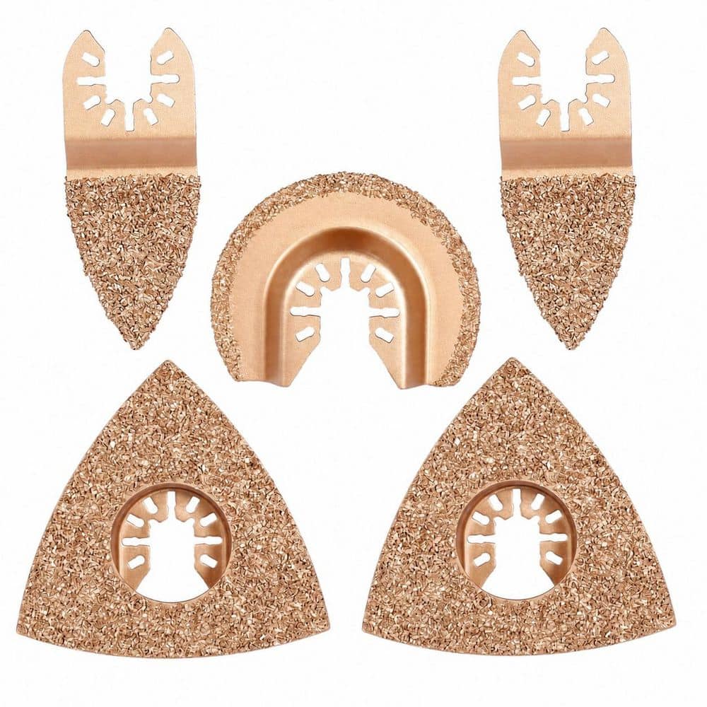 Carbide Multi Tool Blades Set Oscillating Saw Blades with Universal Fit for Tile Grout Mortar Concrete 5pcs price history on PriceWatchPro