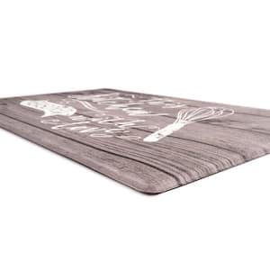 Kitchen Whisk 18 in. X 30 in. Gray Anti-Fatigue Mat