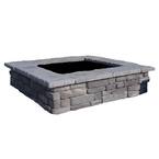 60 in. Random Gray Square Concrete Planter