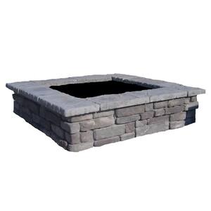 60 in. Random Gray Square Concrete Planter