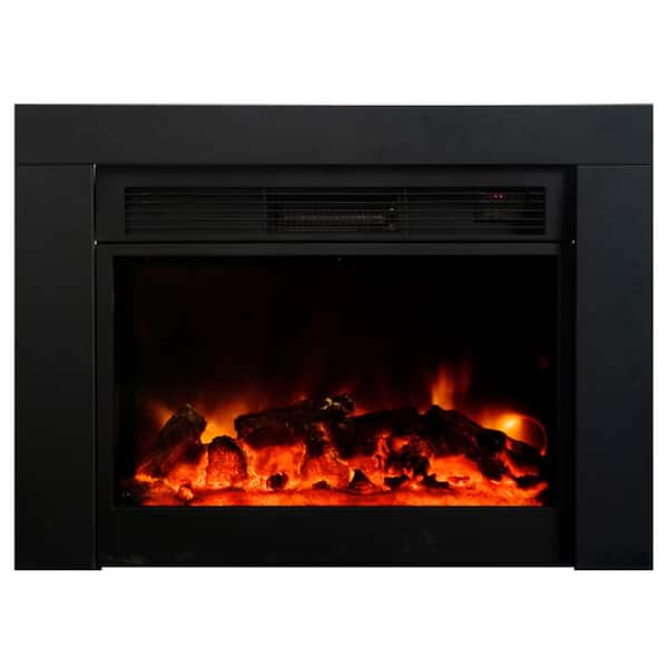 Unbranded Uplifter 36 in. Recessed Electric Fireplace in Black