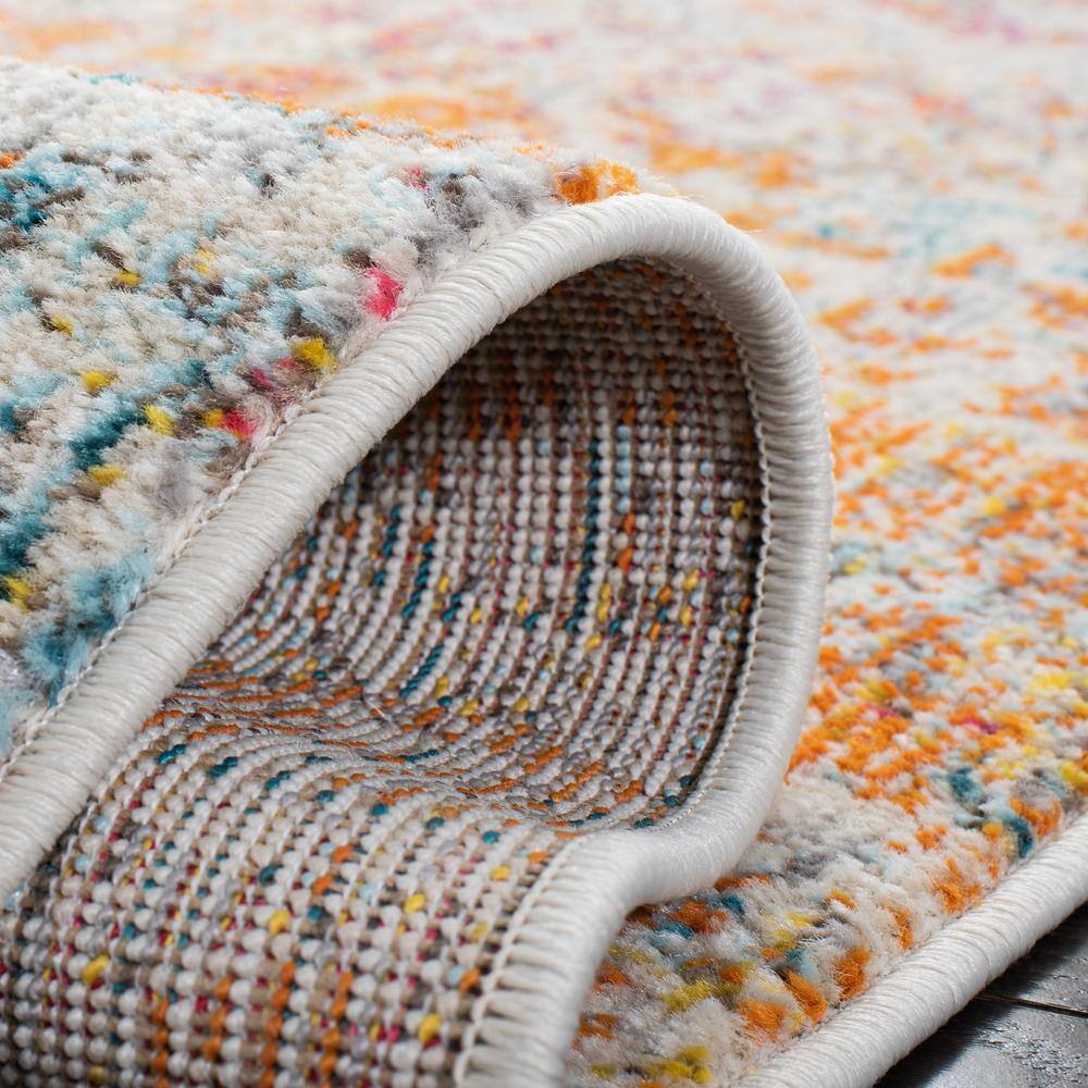 Madison Gray and Turquoise Abstract Area Rug