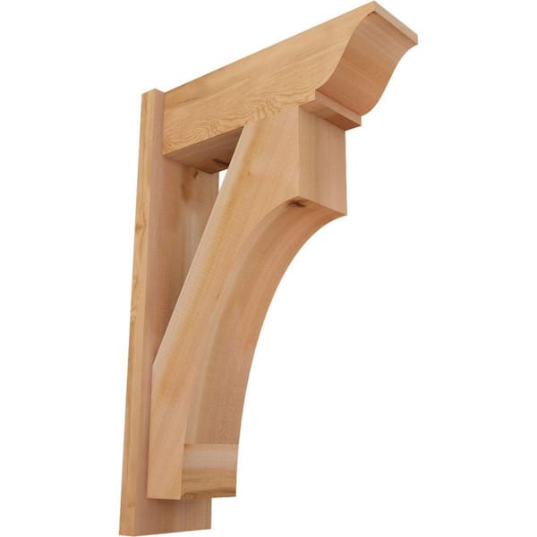 Ekena Millwork 8 in. x 34 in. x 22 in. Western Red Cedar Westlake Traditional Smooth Outlooker