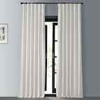 Off White Textured Rod Pocket Blackout Curtain - 50 in. W x 108 in. L