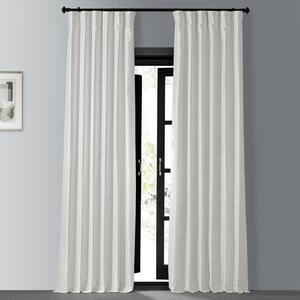 Off White Textured Rod Pocket Blackout Curtain - 50 in. W x 84 in. L
