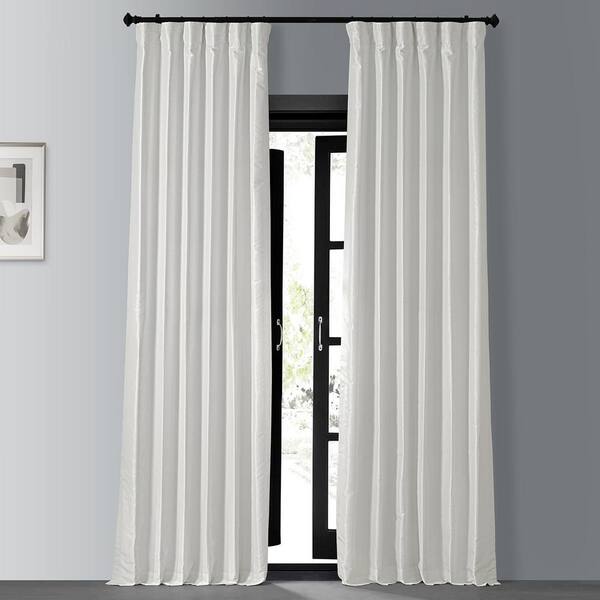 Ivory or White Faux Silk Dupion Curtains Eyelet Top High quality products 