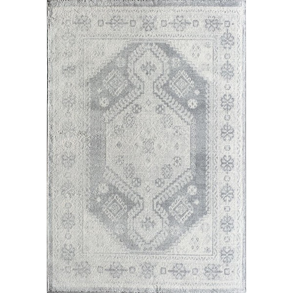 Rugs America Gabriel Light Grey 5 ft. x 7 ft. Area Rug