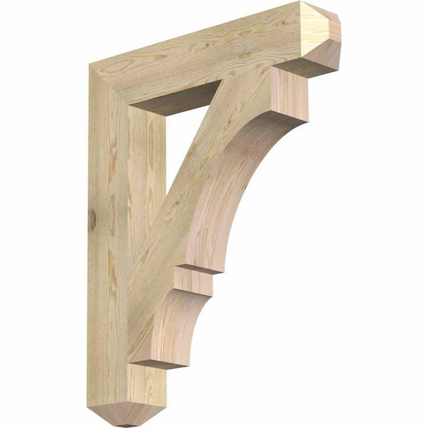 Ekena Millwork 6 in. x 40 in. x 32 in. Douglas Fir Balboa Craftsman Rough Sawn Bracket