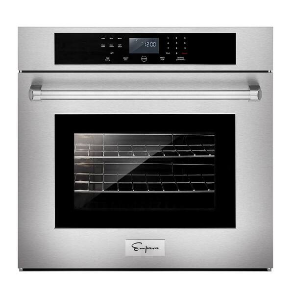 Empava 30 in. Single Electric Wall Oven with Convection Temperature Probe Self-Cleaning in Stainless Steel