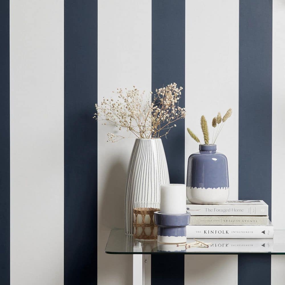 Tiago Blue Stripe Wallpaper price history on PriceWatchPro