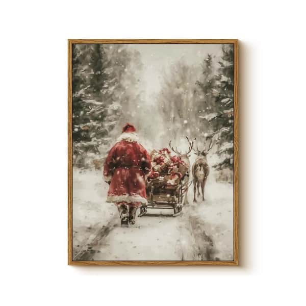Trademark Fine Art 22 in. x 32 in. Merry Christmas Santa by