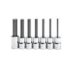 3/8 in. Drive SAE Mid Length Hex Bit Socket Set (7-Piece)