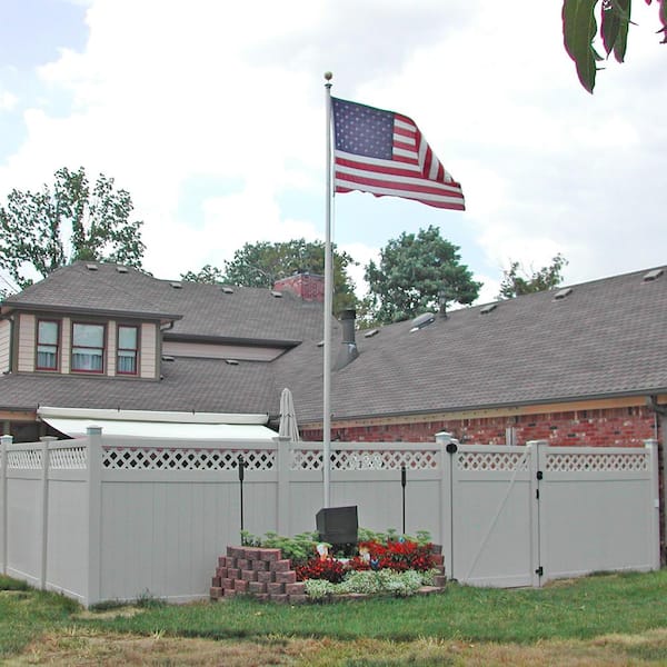 Ashton 7 ft. H x 8 ft. W Tan Vinyl Privacy Fence Panel Kit