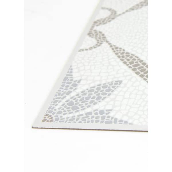 Take Home Sample - 6 in. W x 6 in. L Grey Jamila Peel and Stick Water Resistant Virgin Vinyl Floor Tiles