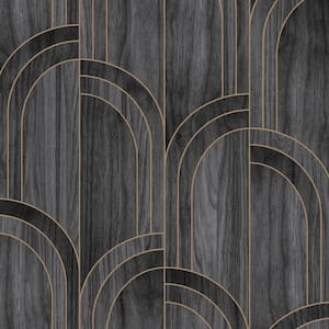 Sublime Modella Wood Black Wallpaper Sample