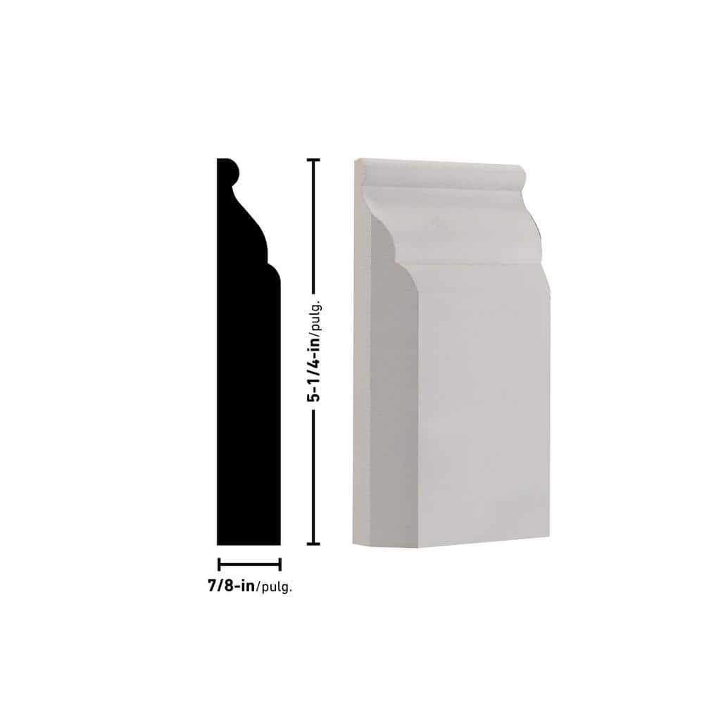 Primed Radiata Pine Traditional Baseboard Moulding Block