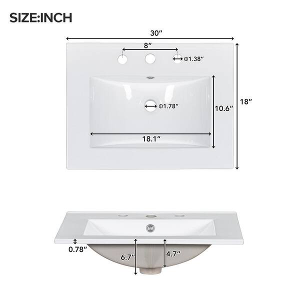 Xspracer Victoria 18 in. W Freestanding Modern Design Single