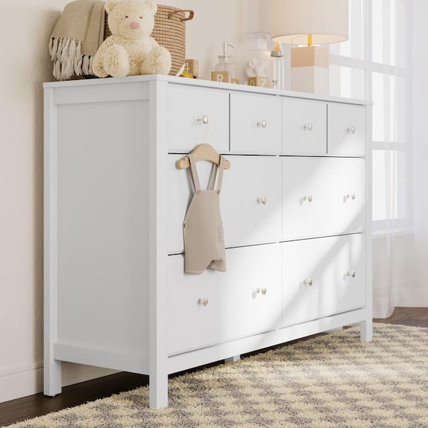 Horizon White 6-Drawer 47.88 in. Wide Dresser