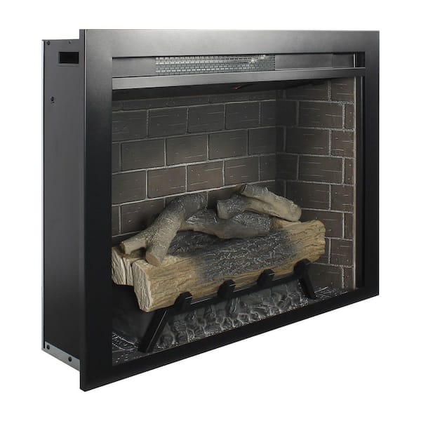 5000BTU 28 in. Infrared Recessed Electric Fireplace Insert with Overheat Protection, 5 Adjustable Brightness