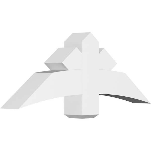 Ekena Millwork Alberta 48 in. W x 18 in. H x 6 in. D Signature Polyurethane Bracket
