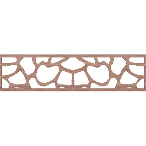 Ekena Millwork Rochester Fretwork 0.25 in. D x 47 in. W x 12 in. L Walnut Wood Panel Moulding