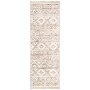 Genaine Amber 2 ft. 7 in. x 8 ft. Contemporary Geometric Polypropylene Area Rug