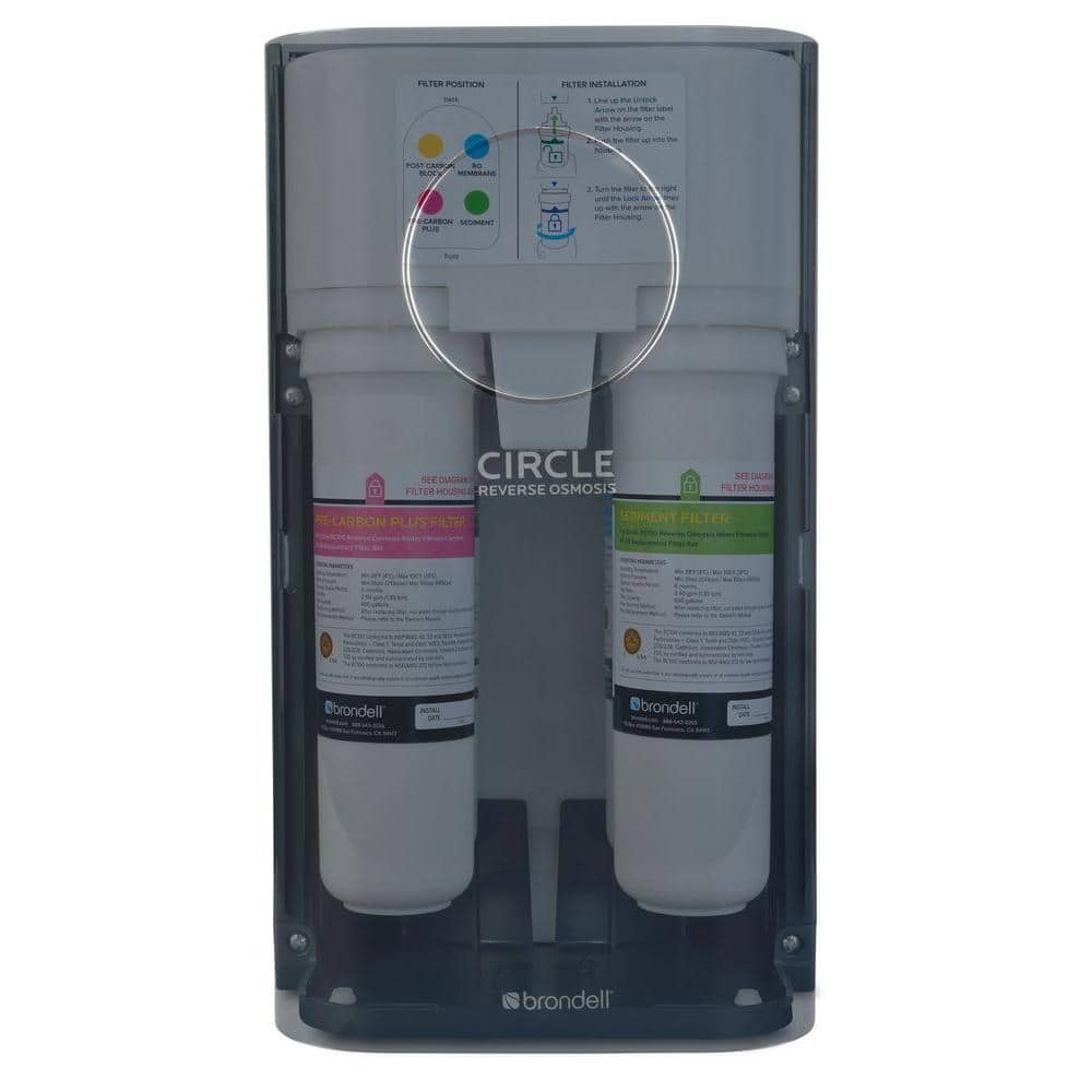 Black Reverse Osmosis Water Filtration System with Chrome Faucet