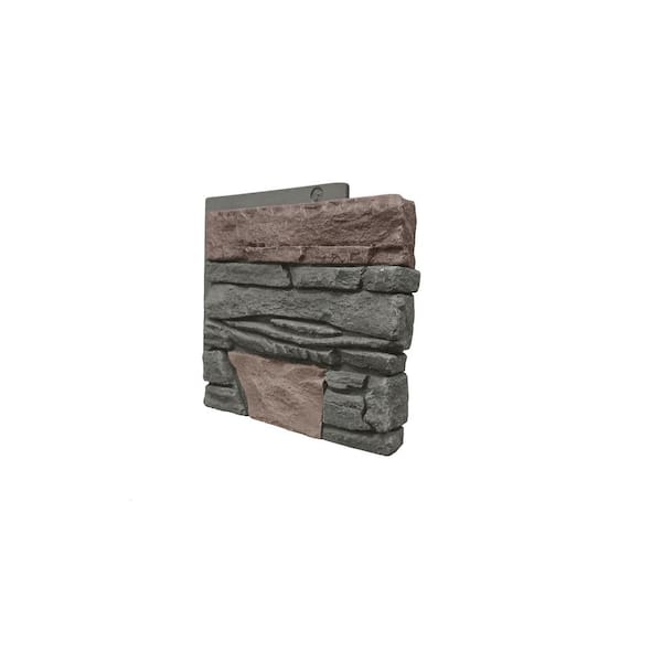GenStone Stacked Stone Keystone 12 in. x 1.375 in. x 12 in. Faux Stone Siding Corner Panel Right