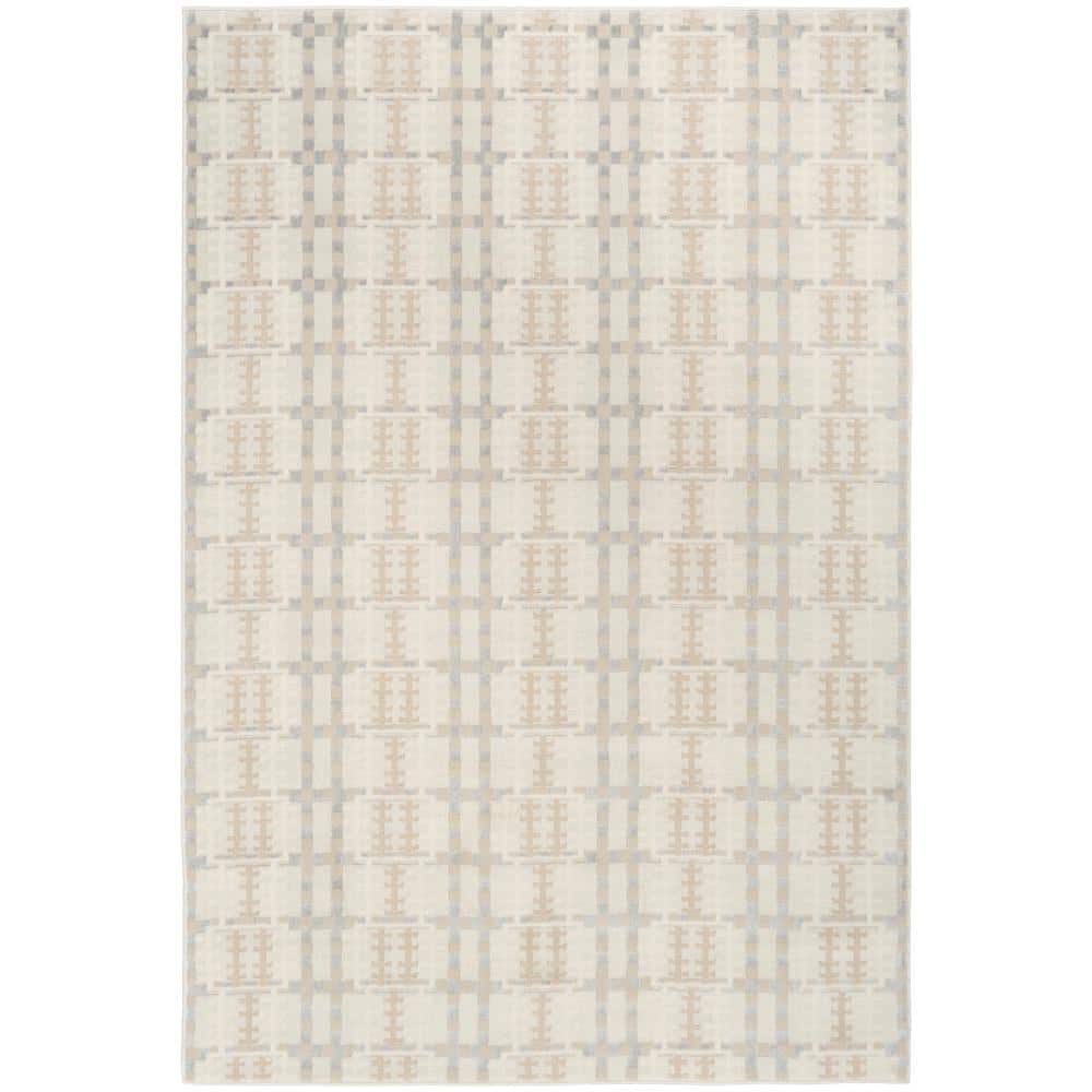 Nordic Ivory Multicolor 4 ft. x 6 ft. All-over design Contemporary Area Rug price history on PriceWatchPro