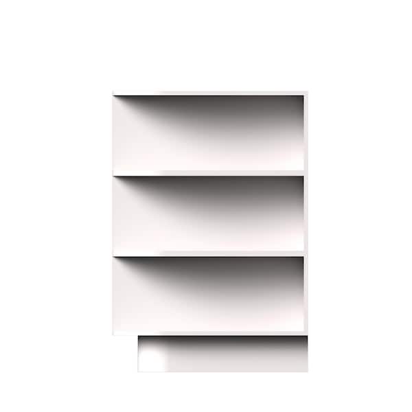 9 in. W x 24 in. D x 34.5 in. H Ready to Assemble Solid Wood Frame Shaker Base End Shelf Kitchen Cabinet in White
