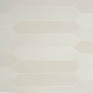 Take Home Sample - Lakeview Dove Picket 2.5 in. x 13 in. Glossy Ceramic Wall Tile