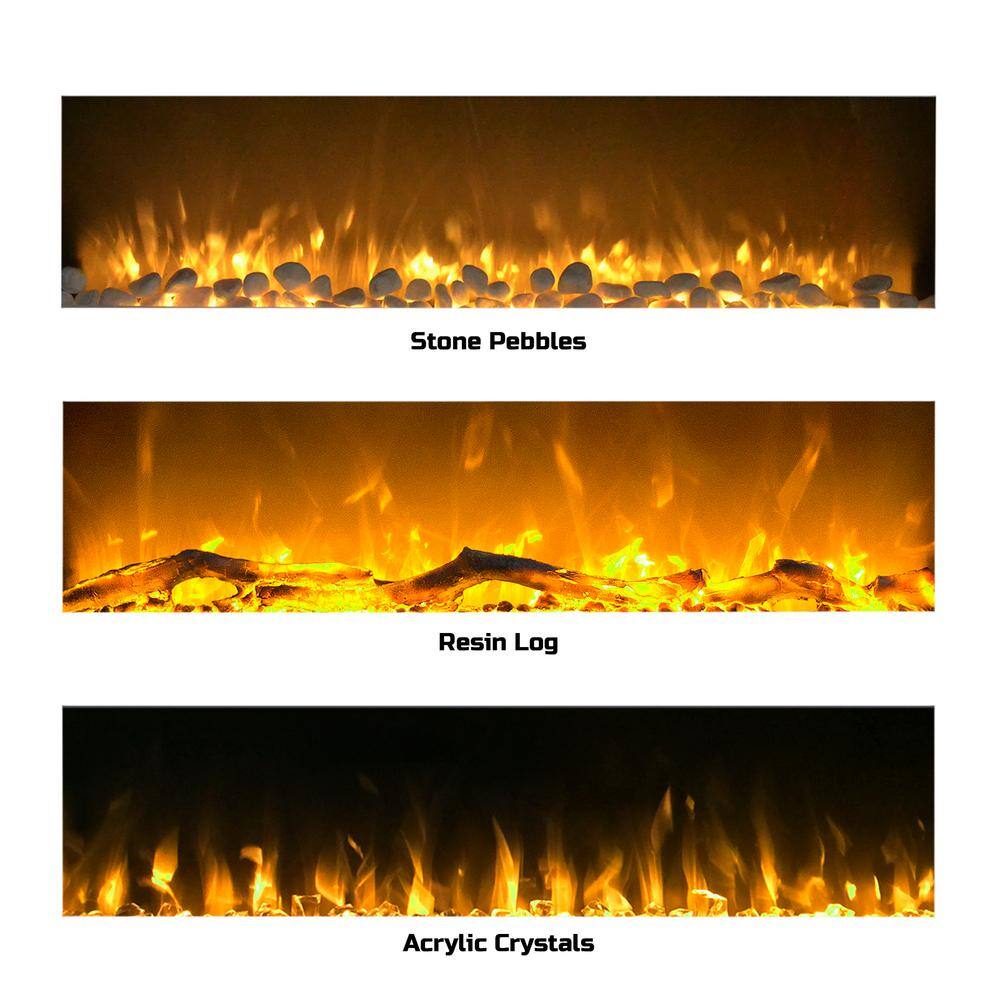 Northwest 50 In Wall Mount Color Changing Led Electric Fireplace Black M021005 The Home Depot Northwest 50 In Wall Mount Color, Northwest Electric Fireplace Wall Mounted Color Changing Led Flame And Remote