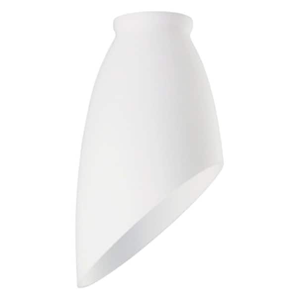 Westinghouse 6-3/4 in. Handblown White Angled Design Shade with 2-1/4 in. Fitter and 3-3/4 in. Width