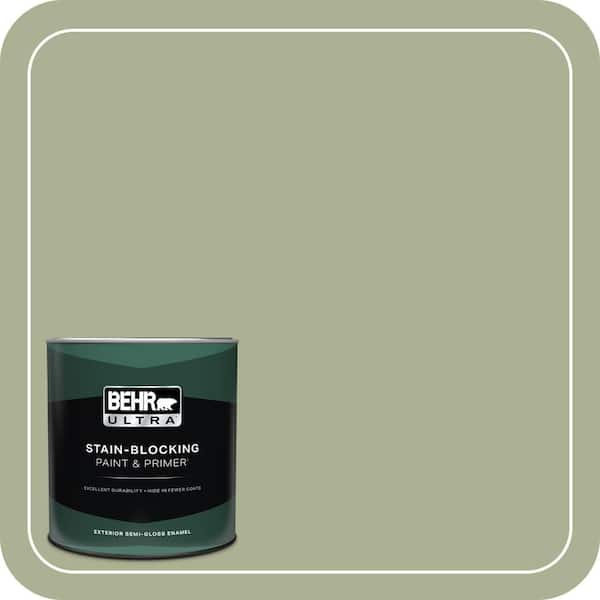 BEHR ULTRA 1 qt. #PPU10-06 Spring Walk Semi-Gloss Enamel Exterior Paint & Primer