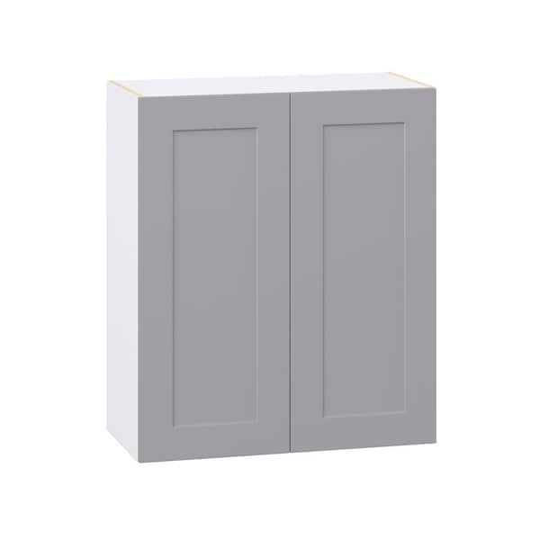 J COLLECTION Roseland 30 in. W x 14 in. D x 35 in. H Assembled Shaker Wall Kitchen Cabinet in Slate Gray