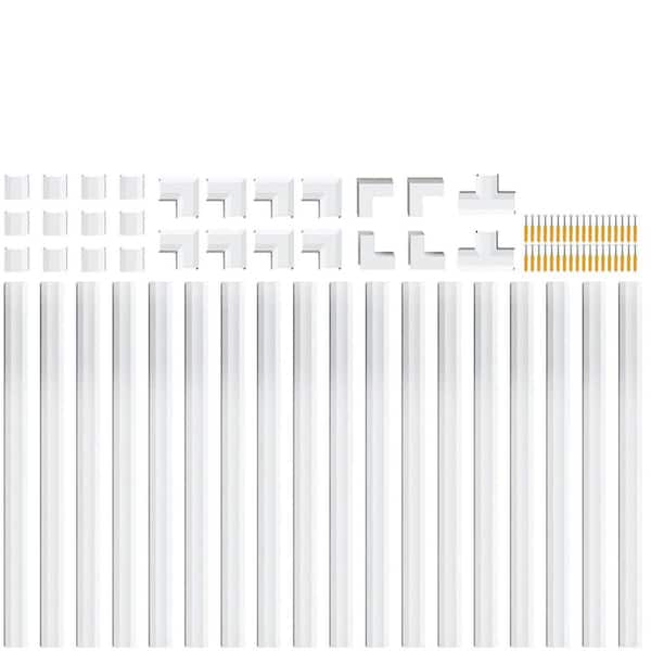 306 in White Cord Hider Wall Cable Cover Raceway Kit, Paintable Cable Concealer for TV Wires and Home Office