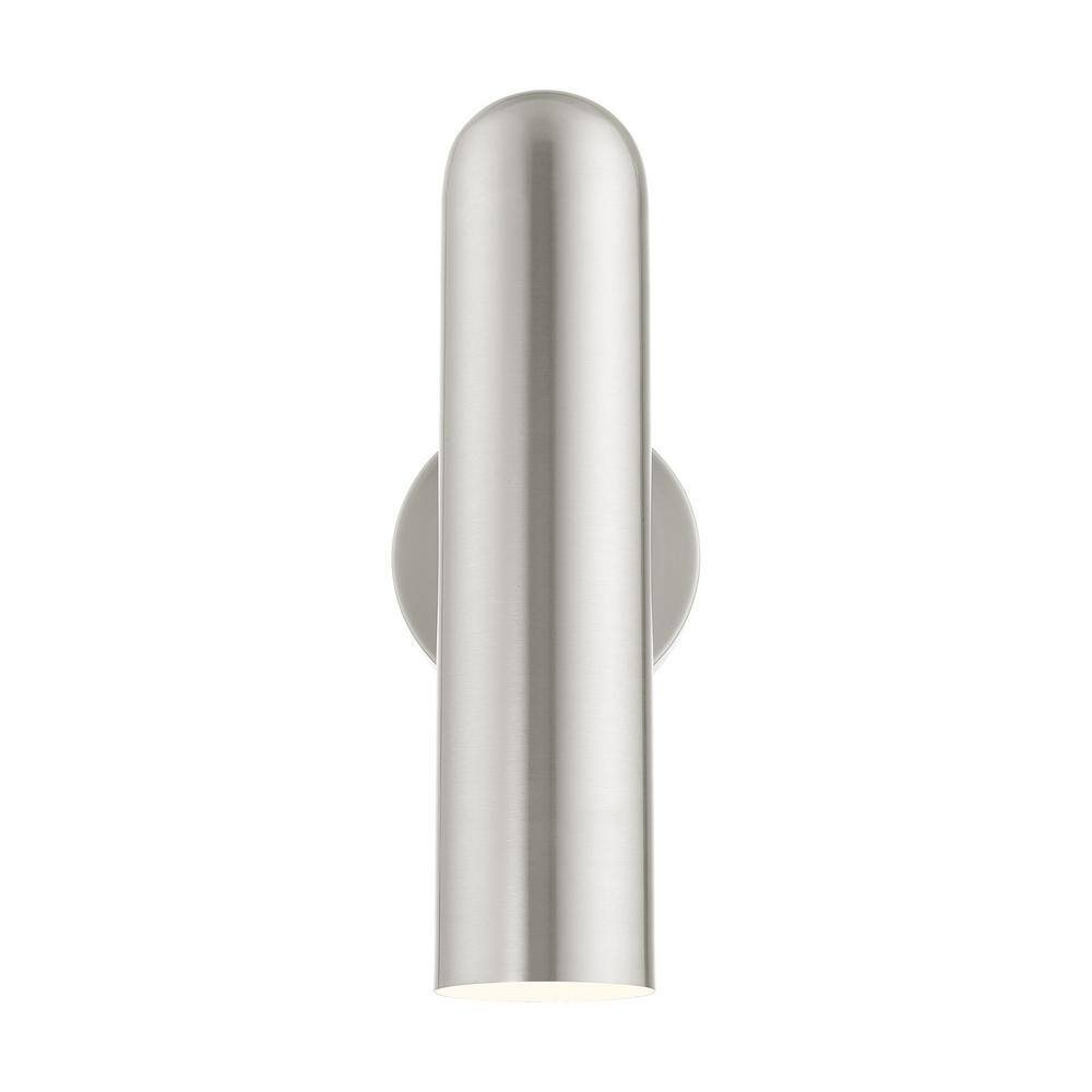 Elegant Ardmore Brushed Nickel 1-Light Sconce with Hand-Welded Shade