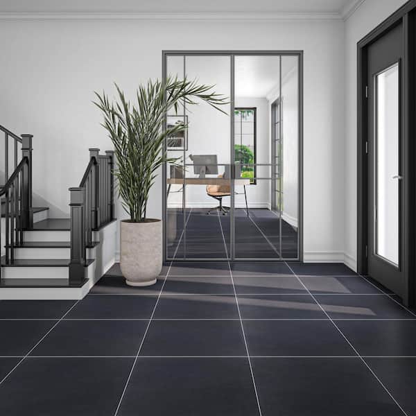Cohesion Black 24 in. x 24 in. Color Body Porcelain Floor and Wall Tile (368.32 sq. ft./pallet)